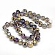 Electroplate Frosted Crystal Glass Bicone Beads Strands EGLA-F038-C02-3