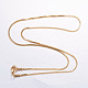 304 Stainless Steel Snake Chain Necklaces STAS-O053-43G-2