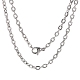 Классический простой 304 из нержавеющей стали мужские женские цепочки ожерелья STAS-P045-03P-1