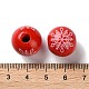 Набивные деревянные европейские бусины WOOD-Z002-08J-3