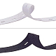 Benecreat 15mm 18 metri / 20 yarde fascia elastica elasticizzata all'occhiello fascia elastica lavorata a maglia e 20 bottoni in resina per gonne pantaloncini pantaloni regolazione della vita (9m bianco OCOR-BC0012-17-15mm-5