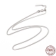 Rhodium Plated 925 Sterling Silver Wheat Chains Necklace for Women STER-I021-04P-2