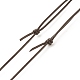 Collier pendentif pépite d'agate naturelle avec cordon en cuir de vachette NJEW-JN03882-04-7