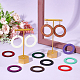 Nbeads 60 pz 10 anelli decorativi in legno naturale di colori FIND-NB0003-79-4