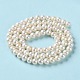 Chapelets de perles de nacre naturell PEAR-E018-99-3