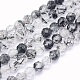 Chapelets de perles en quartz rutile noir naturel G-O166-23-4mm-1