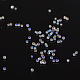Ab color plateado del arte del clavo 3d decoración de mini cuentas de vidrio de diy MRMJ-X0027-01-3