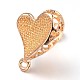 Heart Alloy Stud Earrings Findings PALLOY-N0134-39KCG-1
