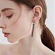 SUPERFINDINGS 28Pcs 7 Color Brass Stud Earring Findings KK-FH0005-62-5