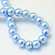 Cottura dipinto di perle di vetro perlato fili di perline rotondo X-HY-Q003-10mm-24-4