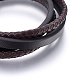 Leather Cord Wrap Bracelets BJEW-G603-32P-2