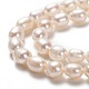 Fili di perle di perle d'acqua dolce coltivate naturali PEAR-L033-66-01-2