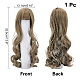 Perruque de cheveux de poupée de coiffure frisée longue ondulée en plastique pp DIY-WH0304-260-2