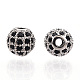 Perles de zircone cubique de placage de rack en laiton X-ZIRC-S001-6mm-B03-3