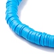Handgefertigtes Polymer-Ton-Heishi-Perlen-Stretch-Armband BJEW-JB07453-10