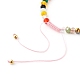 Гальванические браслеты из плетеных бусин из стекла для детей BJEW-JB06361-04-5
