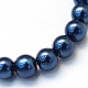Chapelets de perles rondes en verre peint HY-Q003-6mm-15-2