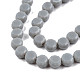 Chapelets de perles en verre opaque de couleur unie GLAA-N052-05B-A22-3