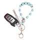 Schlüsselanhänger aus Silikon mit runden Perlen KEYC-SW00006-02-1