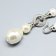 Sea Shell Beaded Pendant Necklaces NJEW-T003-164-4