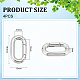 Unicraftale4pcs304ステンレス鋼スプリングゲートリング  楕円形のリング  ステンレス鋼色  18.5x10x3mm STAS-UN0051-08-4