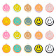 Gomakerer 40 pièces 10 couleurs pendentifs en résine émail opaque RESI-GO0001-03-1