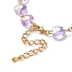 Bracelet en perles de verre coeur étincelant pour fille femme BJEW-JB07177-7