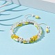 2 pièces 2 style polymère argile heishi surfeur tressé perle bracelets ensemble avec lampe mauvais œil BJEW-TA00083-01-2