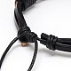 Trendy Unisex Casual Style Waxed Cord and Leather Bracelets BJEW-L298-06-3