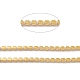50mの長方形の真鍮のラインストーンの爪の設定チェーン  ゴールドカラー  2.5x2.3x2.5mm  トレイ：2.3x1.7mm CHC-C024-01B-G-3