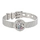 Unisex 304 acero inoxidable brazaletes de pulseras banda de reloj BJEW-L655-026-2