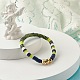 Handmade Polymer Clay Heishi Beads Stretch Bracelet BJEW-JB07326-01-2