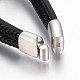 Braided Microfiber PU Leather Cord Multi-strand Bracelets BJEW-K206-H-01P-3