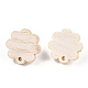 Boucles d'oreilles en bois de frêne EJEW-N017-011X-2