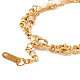 Bracelet multirangs perles naturelles et breloque coeur avec 304 chaine acier inoxydable pour femme STAS-P304-27G-4