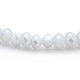 Pearl Luster Plated Faceted Rondelle Imitation Jade Glass Beads Strands GLAA-A024B-PL02-1