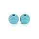 Painted Natural Wood Beehive Beads WOOD-Q040-019B-A01-3