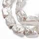 Fili di perle di keshi di perle barocche naturali PEAR-T001-03-1