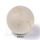 天然木製丸玉  DIY装飾木工ボール  未完成の木製の球  穴なし/ドリルなし  染色されていない  無鉛の  アンティークホワイト  19~20mm WOOD-T014-20mm-3