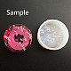 Stampi piatti a forma rotonda diy silicone X-AJEW-P036-07-3