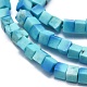 Hilos de perlas turquesa azul sintético G-A177-03-05-3