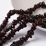 Natural Garnet Beads Strands, Chips, 5~8mm, Hole: 0.5~0.8mm, 32 inch