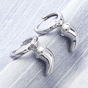 Серьги-кольца из латуни цвета чили EJEW-Q015-17P
