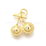 Латунные микропаве прозрачные подвески с фианитом KK-L225-004G-03