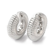 Круглые серьги-каффы с текстурированным покрытием из латуни EJEW-R150-02P