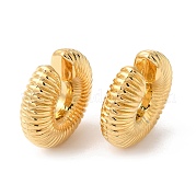 Круглые серьги-каффы с текстурированным покрытием из латуни EJEW-R150-02G