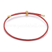 Регулируемые браслеты-слайдеры из искусственной кожи BJEW-F412-05G-A