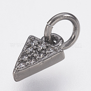 Латунные микро проложить кубического циркония подвески ZIRC-F083-025B-RS