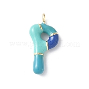 Латунь эмаль подвески KK-E093-03G-P-01