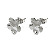 304 Stainless Steel Stud Earring Findings STAS-L024-003P-03